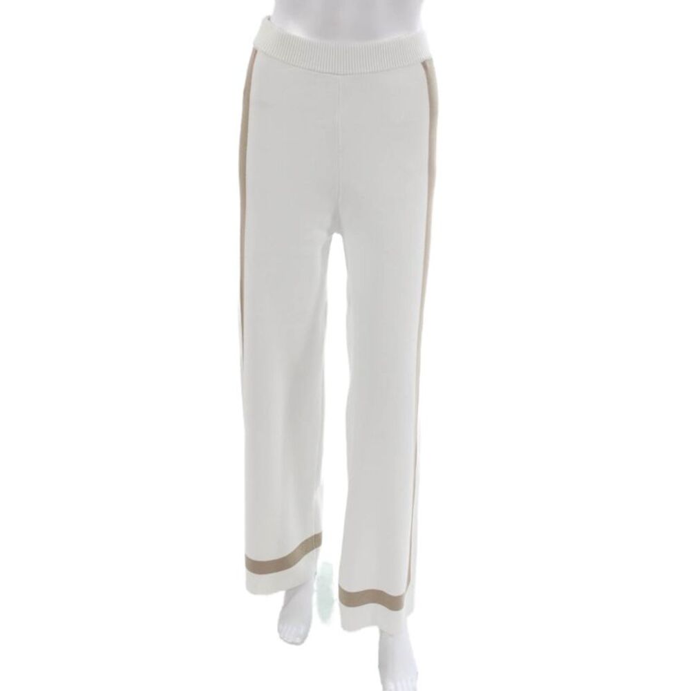 Lalavon Womens Sweatpants White Polyester Pull On Inseam 30 Size S